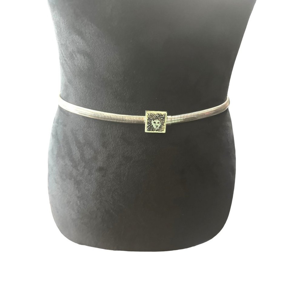 Vintage Ann Klein Gold Stretchy Belt‎ Relaxes 26” Women's